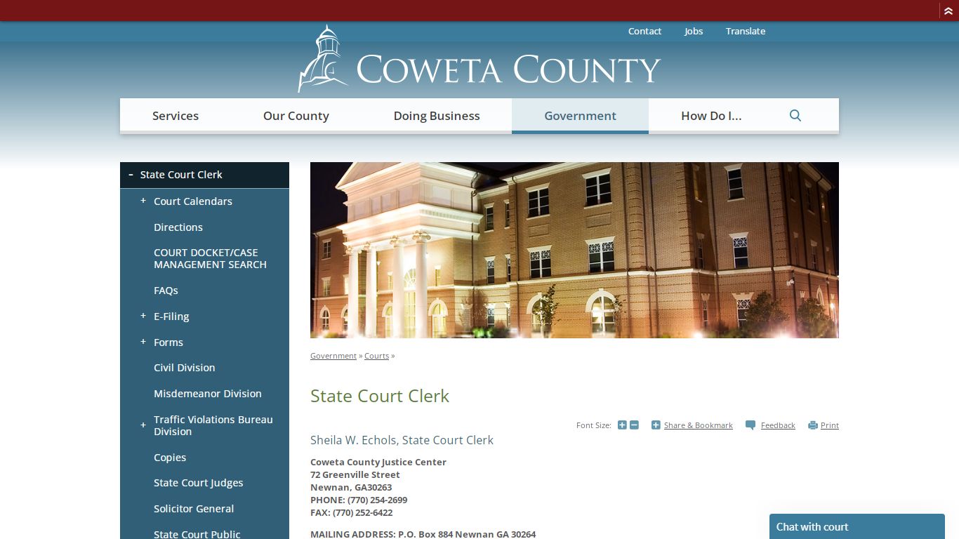 State Court Clerk | Coweta County, GA Website