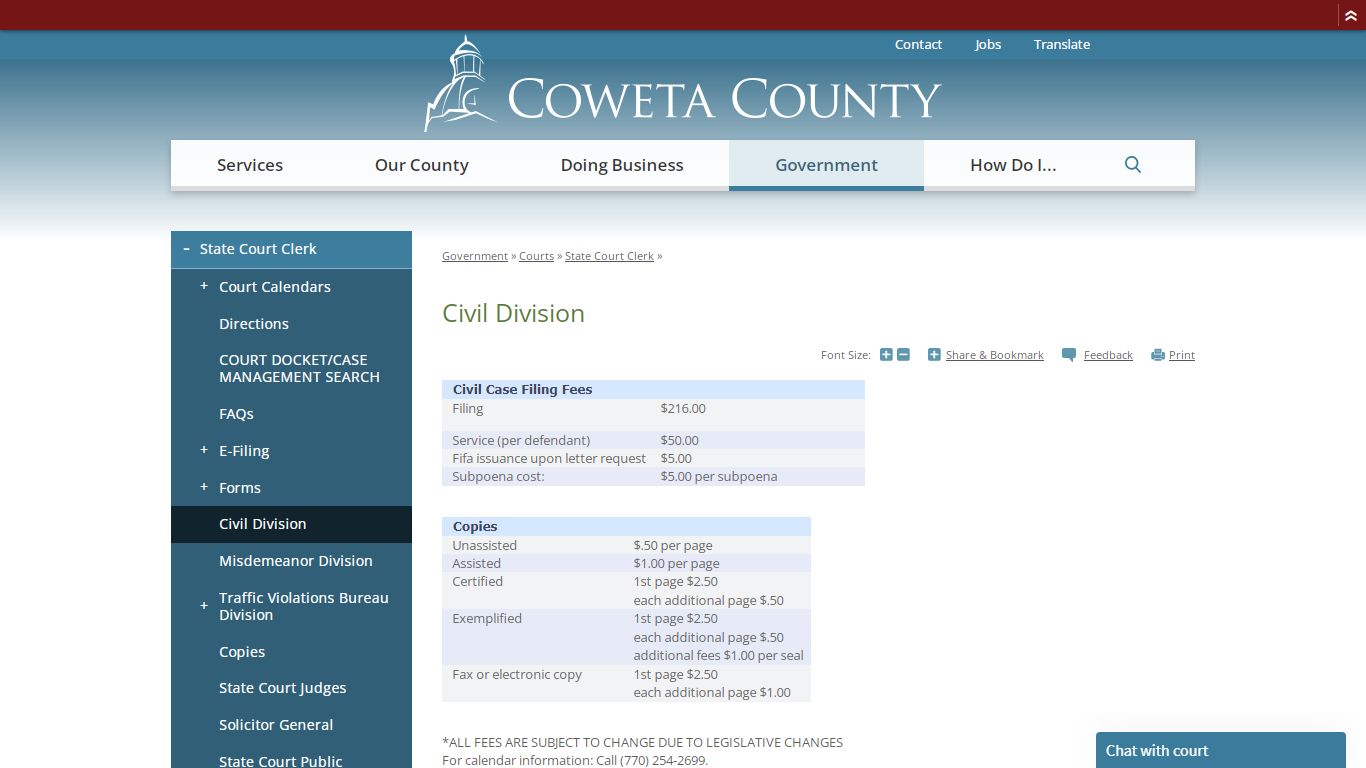 Civil Division | Coweta County, GA Website